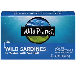 Wild Planet, Wild Sardines In Water with Sea Salt, 4.4 oz (125 g)